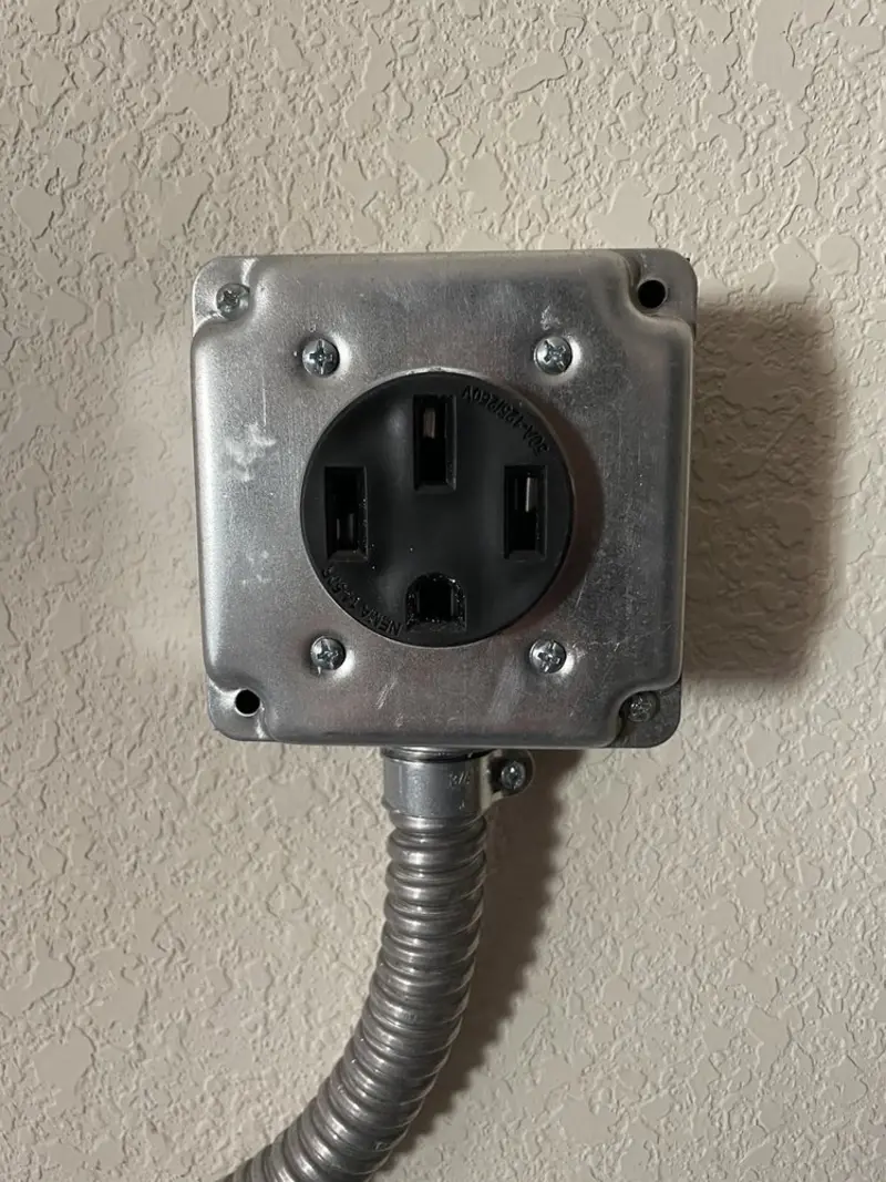 NEMA 14-50 outlet installed for Electrical Panel Upgrade in Laughlin